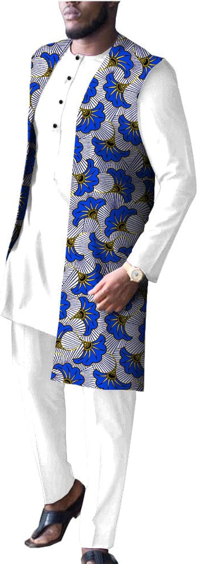 mens white dashiki outfit