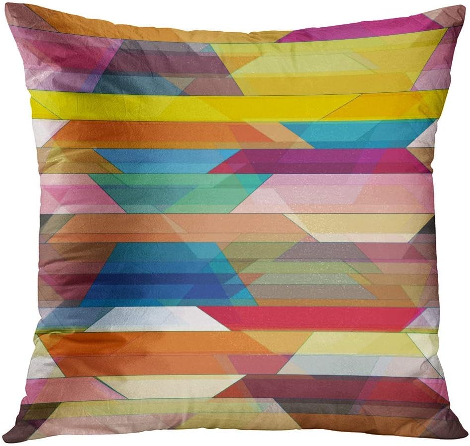 Jbralid Pattern Abstract Color for New Arabic Graffiti Painting Amplify Apk Pillow Cover Hidden Zipper Cotton Indoor Throw Pillow Case Cushion 20x20 in