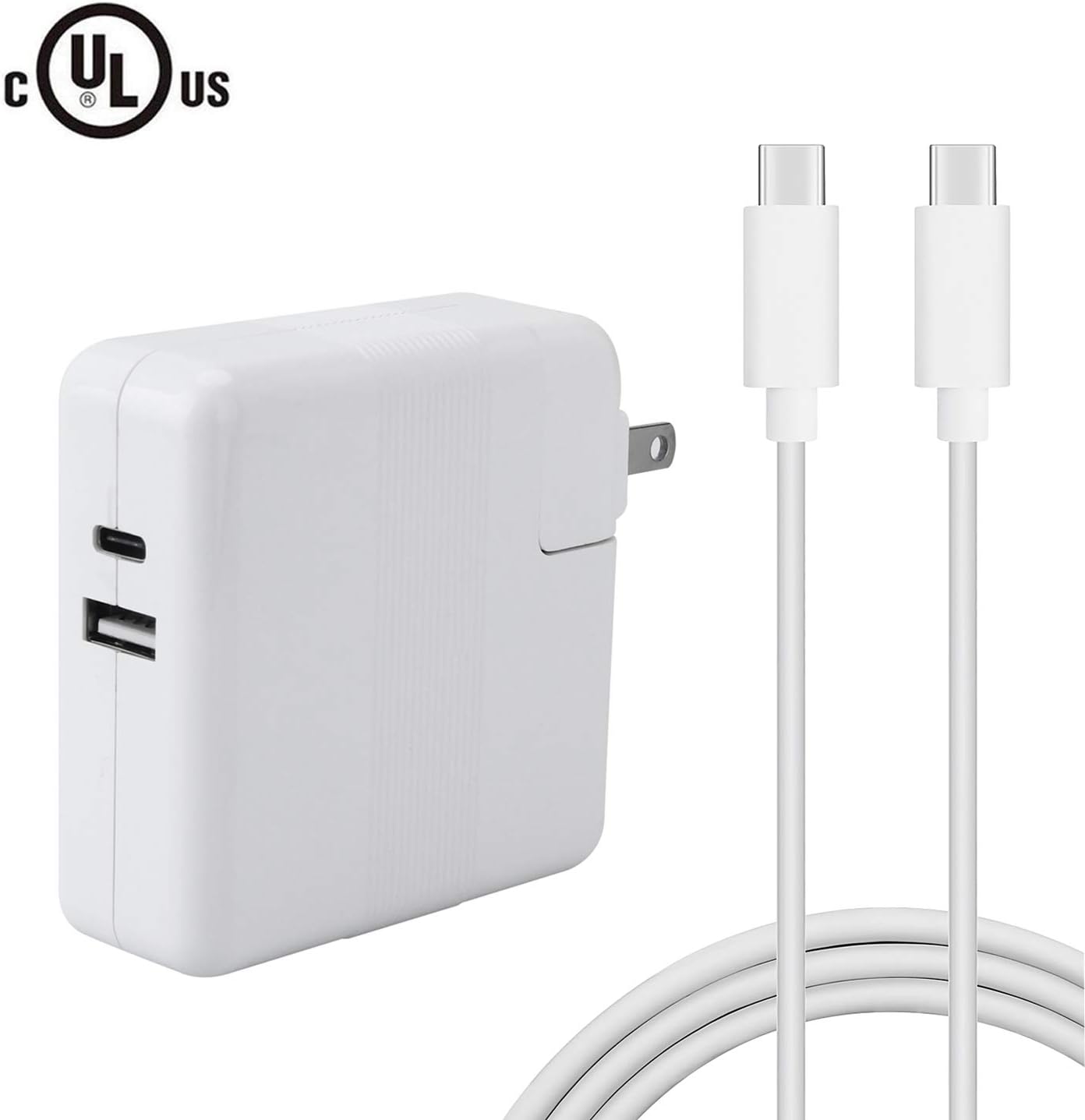 DPSPOWER 61W USB-C Power Adapter Compatible with MacBook Pro 13" Computer Charger with USB-C Cable