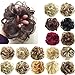 FESHFEN Scrunchy Scrunchies Synthetic Hair Bun Updo Hair Pieces Ponytail Hair Extensions Wavy Curly Messy Hair Bun Extensions Donut Hair Chignons Piece Wig