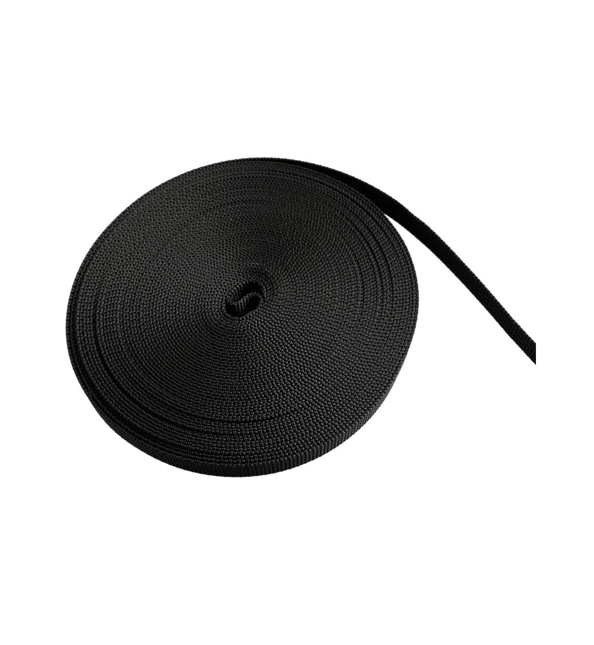 On1shelf 10mm Wide Black Nylon Heavy Duty Polypropylene Webbing Strap- 10m (10mm)