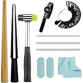 Ring Sizer Measuring Tool Kit Ring Mandrel Sizing Kit Finger Ring Size Measurer Ring Shaper to Fix Bent Rings Resize Repair J
