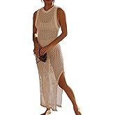 CHERRY CAT Crochet Cover Ups for Women Sexy Hollow Out Swim Cover Up Knit Summer Outfits