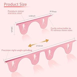 Stainless Steel Stove Gap Covers in Pink– 2 Pack