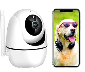 1080P Smart Home WiFi Camera, Wireless Home Security Camera, AI Human Detection, Baby Monitor, Motion-Tracking, Indoor Pet, Dog, Nanny Cam with/ 2-Way Audio, Pan/Tilt Wireless IP Camera, Night Vision