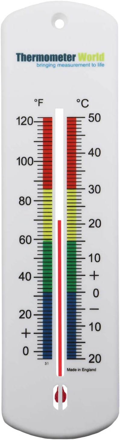 Thermometer World Large 240mm Outdoor Garden Thermometer Greenhouse Indoor