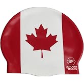 USA Swim Cap Adult Standard-Size for Competitive or Recreational Swimmer Looking for More Speed. Canada Mexico Brazil Rainbow Swimming Cap