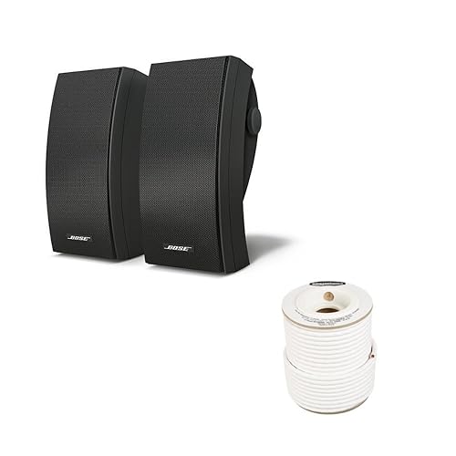 Bose 251 Environmental Outdoor Speakers (Black) with Amazon Basics