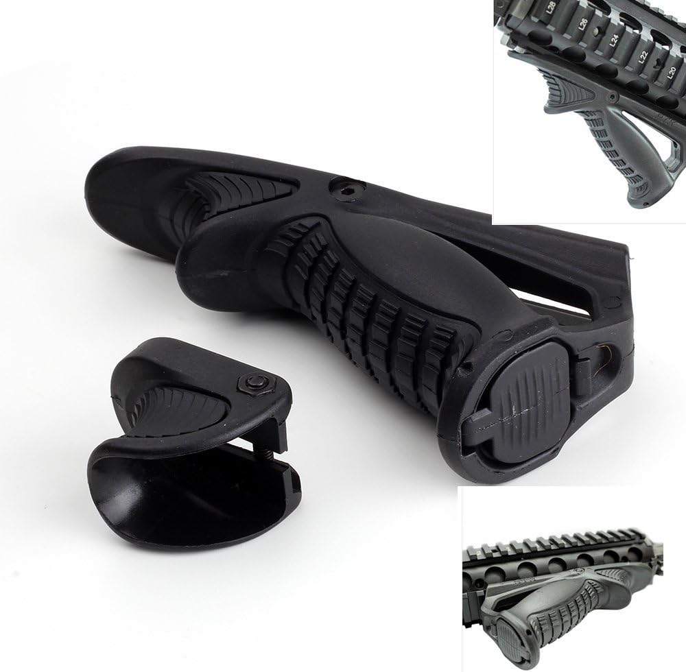 007 Tactical Front Angled Foregrip with Thumb Rest & 20mm Picatinny RAS