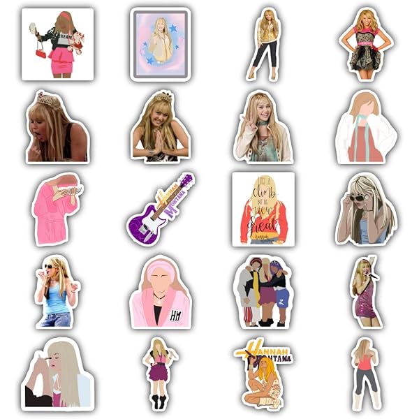 Autocollants Holofoil Hannah Montana - Lot Pour Sachets Cadeaux - Effet Brillant Réutilisable