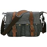 Men's Lightweight Vintage Waterproof Canvas DSLR SLR Shockproof Camera Shoulder Messenger Bag Sling Bag