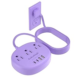 Purple Extension Cord - 10 FT Flat Extension
