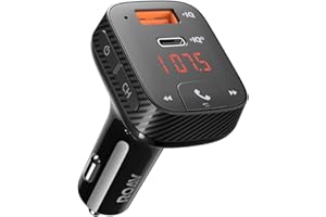 Anker Roav Bluetooth Car Adapter and Charger, Power IQ 3.0 Type C PD, FM Transmitter for Car, Wireless Calling with 5.0, Noise Cancellation -T2
