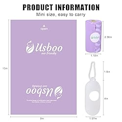 USBOO Disposable Diaper Bags for Baby, 20 Refill