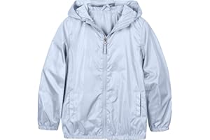 MYJAJAYI Boys Rain Jacket Lightweight Rain Coats for Kids Boy Waterproof Jacket