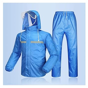 RAINCOAT Regenbekleidung- Herren/Damen Wasserdichte Set Herren Wasserdichte Regen Mantel Jacke Mantel Hose Bottoms Set Anzug 