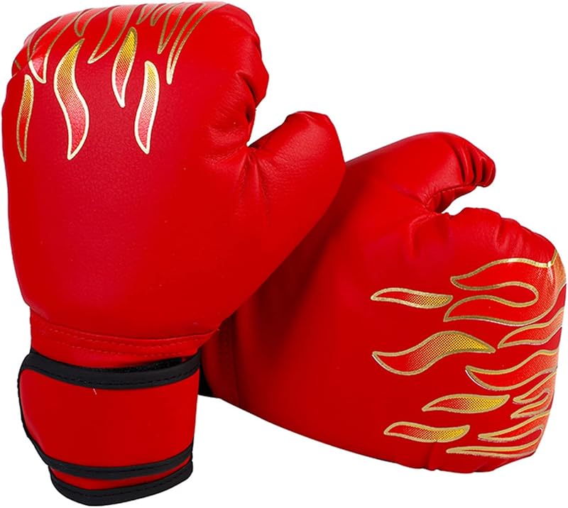 Hwtcjx Kids Boxing Gloves Red 6 oz 3-12 Years PU Foam 23x15 cm