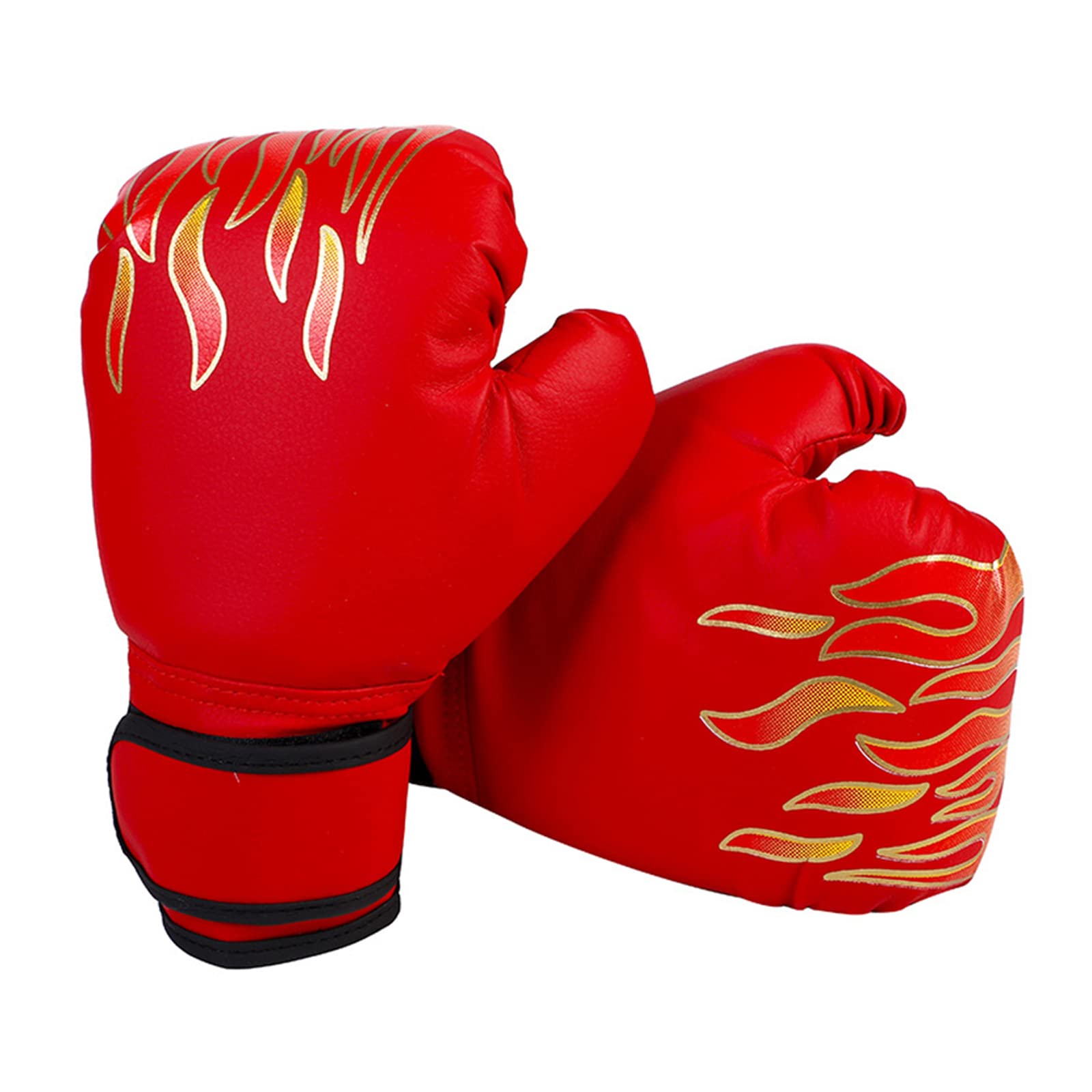 Hwtcjx Kids Boxing Gloves, Red, 6 oz, 3 - 12 Years, PU, Rubber-Plastic Foam, Hook and Loop Closure, 23 cm x 15 cm, Boxing, Kids Boxing Gloves