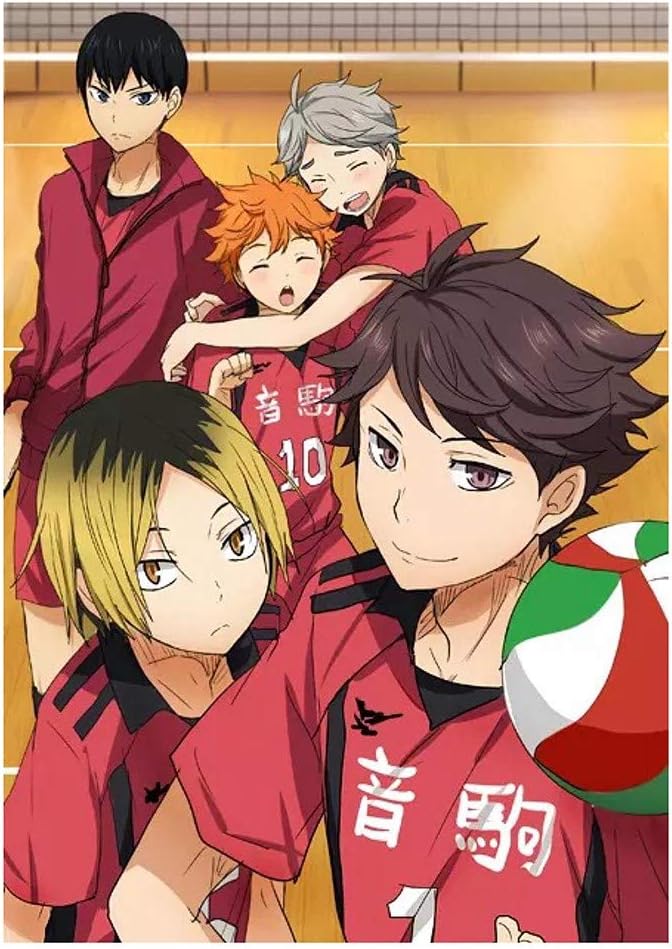 PORTOWN Haikyuu Poster Anime Character Poster Sport Volleyball Hanging Painting Wall Art Decor, 16.5in x 11.8in(G)
