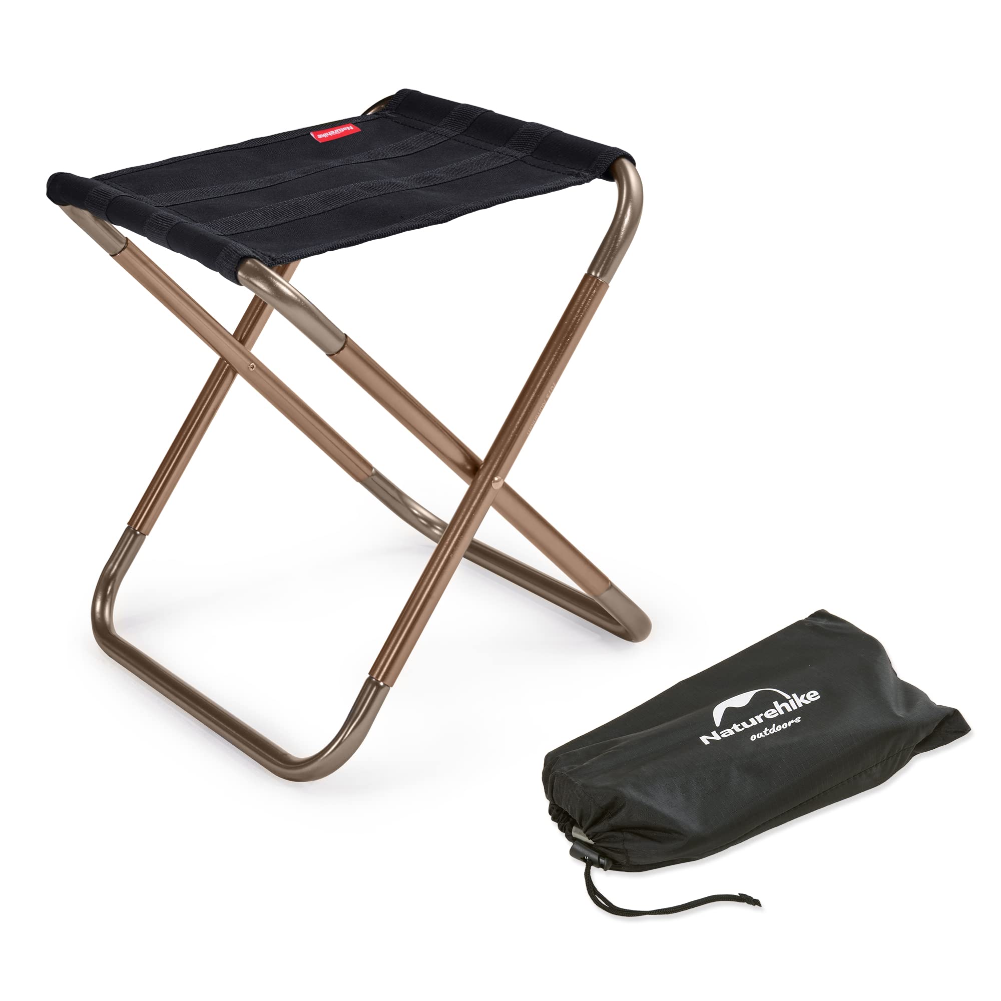 Naturehike Folding Stool - Portable, Foldable, Ultralight for Camping, Fishing, Picnic (Black) — image 1