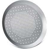 Beasea Pizza Pans with Holes, 8.5 Inch Food Network Pizza Pan Heavy Duty Aluminum Alloy Round Pizza Tray Perforated Pizza Crisper Pan Pizza Baking Tray Bakeware for Home Restaurant Kitchen Air Fryer