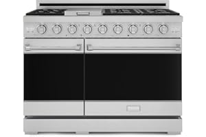 Gordon Ramsay by THOR Kitchen 48 Inch Professional Gas Range with Double Oven in Stainless Steel