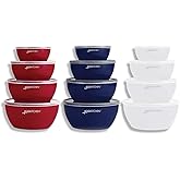 gia'sKITCHEN 23049 8-Piece Set of Nesting Prep Bowls with Matching Lids