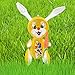 Kicko Rabbit with Carrot Inflatable - Pack of 6 17 Inch Easter Bunny Inflates - Indoor or Outdoor Decors and Party Supplies for Easter Sunday, Egg Hunting Activities, Birthday, Spring Time