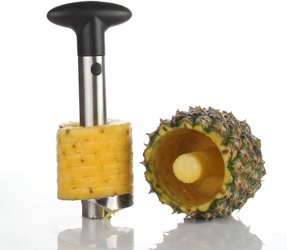 SHOPPOWORLD Heavy Stainless Steel Fruit Pineapple Corer Slicer Peeler Kitchen Cutter Knife