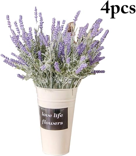 Amazon Justdolife ウェディングフラワーブーケ 造花 ラベンダー 造花 4点セット 造花 オンライン通販 Amazon Justdolife ウェディングフラワーブーケ 造花 ラベンダー 造花 4点セット 造花 オンライン通販