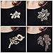 BMC Womens 4pc Colorful Rhinestone Fashion Mixed Metal Brooch Pins - Night Out on the Town