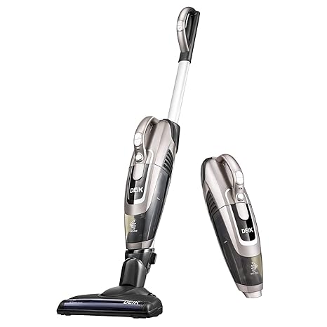 Deik Staubsauger, Akku staubsauger, Kabelloser Staubsauger 2 in 1(HEPA-Filter, 7000pa Saugen, 2200 mAh Entfernbar Lithium-Bat