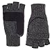 Justay Mens Winter Gloves Cold Weather Knit Gloves Thermal Fleece Lined Mittens(Dark Gray, One Size)
