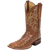 Justin 11in Mens Amber/Cognac Truman FQ Ostrich Cowboy Boots