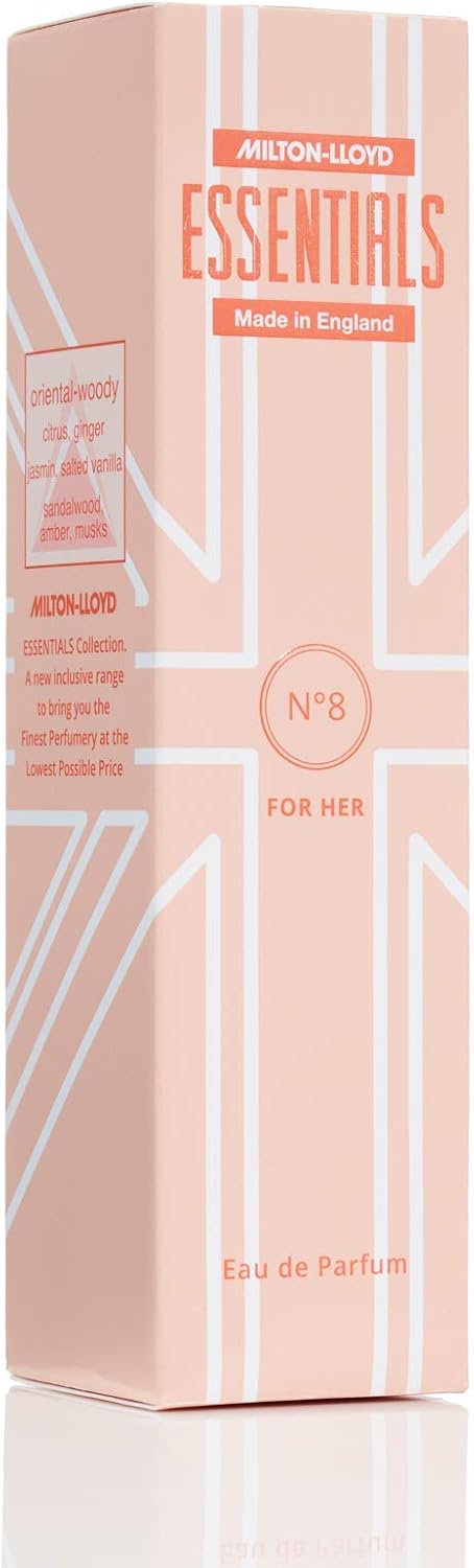 MILTON-LLOYD ESSENTIALS No 8 Perfume for Women. 50ml Eau de Parfum. Luxury Fragrance, Ladies Perfume - Image 4