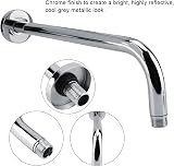 Garosa Stainless Steel Shower Arm 43cm Chrome Plated G1/2 Extension Pipe view 3