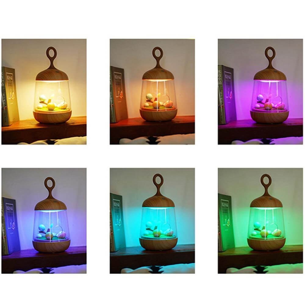 Micro Landscape Night Light Denshine Night Light, Night Light for Kids Micro Landscape Night Light with Music Box Night Lamp with 7 Color Changing Modes Best Gifts for Kids (White)