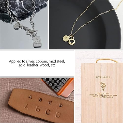 Metal Stamping Kit, Complete Jewelry Stamping Tools with 74pcs 3mm