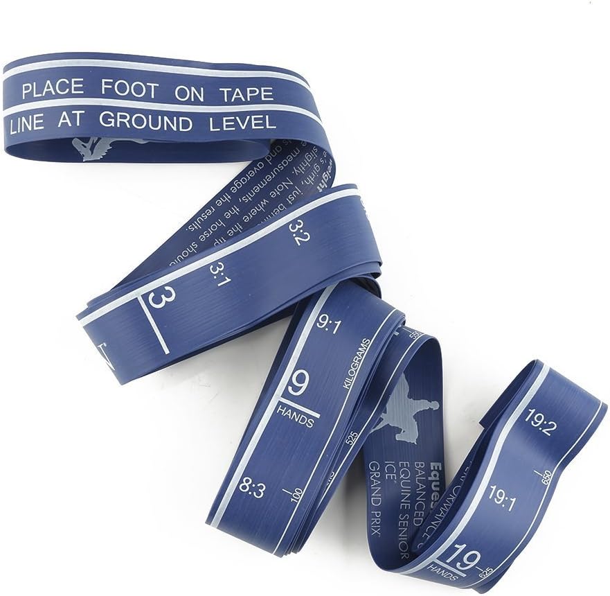 Wintape Measure Horse and Pony Height Weight Tape -Girth in CM, Weight in Kgs & Height in Hands (Blue)