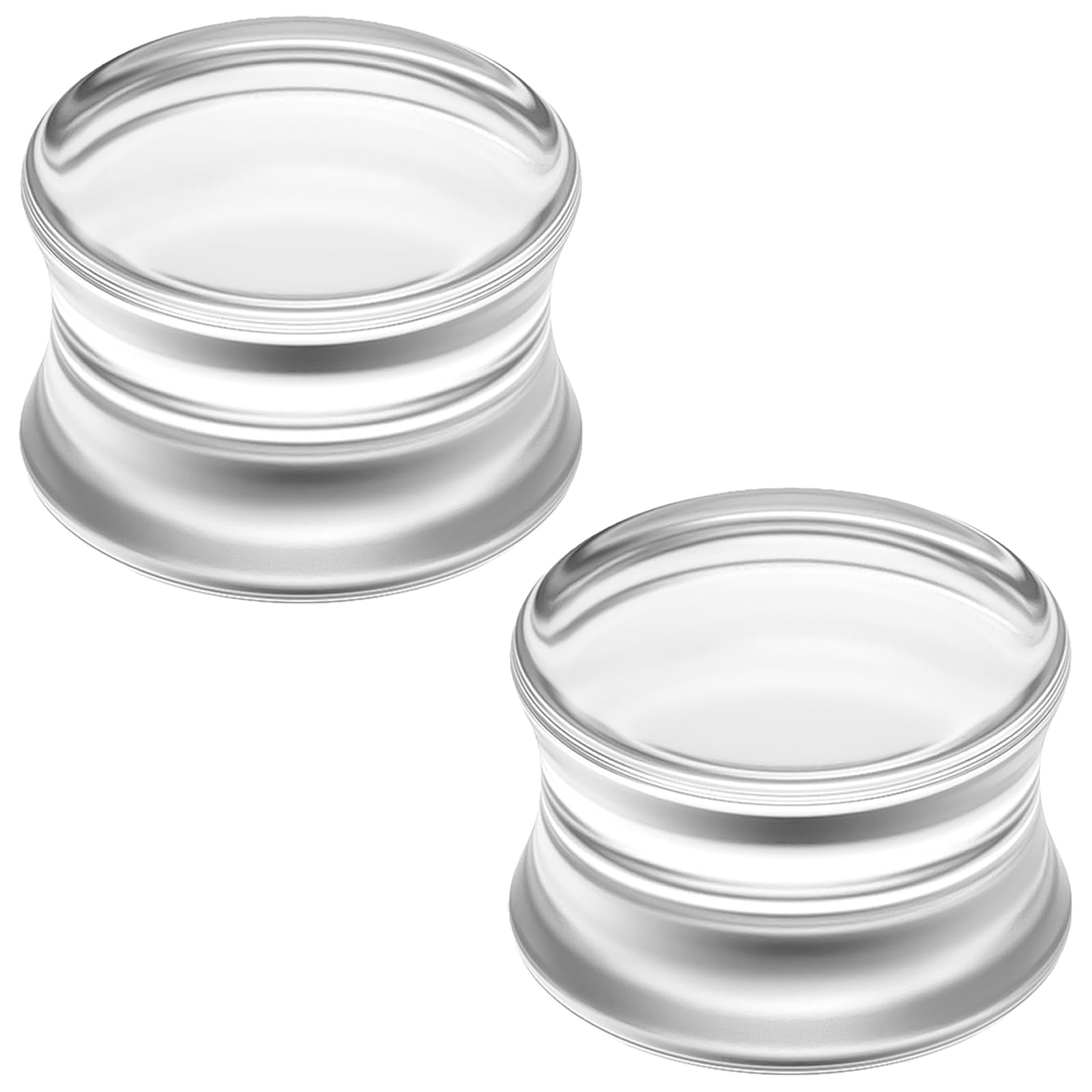 Photo 1 of Ocptiy 25mm Clear Acrylic Gauges Plugs Tunnels for Ears Stretching Kit Platic Gauges Earrings Tunnel Plug for Ear Double Flare Gauges Size 25 mm Piercing Jewelry Women Men 1 inch