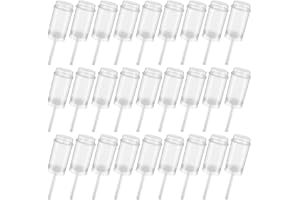 PACKOVE 40pcs round Shaped Push-up Pops Containers with Lids, Plastic Cake Push Pop Molds for DIY Baking