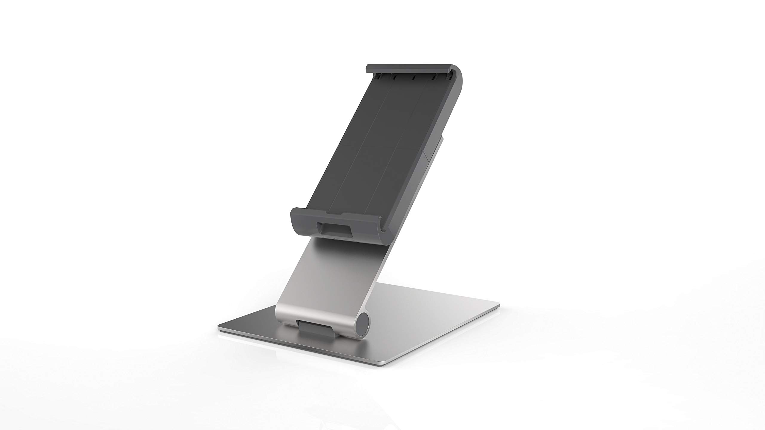 Durable Aluminium Foldable Tablet Stand - Universal Mount for 7-13" iPad, Samsung, Surface & More - Anti Theft Lockable & Rotatable 360° - Kitchen & Desk Holder