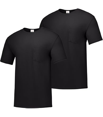 Hanes Men's Pocket T-Shirts 4-Pack Heritage Dyed Short Sleeve