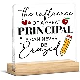 Principal Appreciation Gifts for Men Women, Thank You Gifts for School Principal Principal's Day Christmas Retirement Back to School, Acrylic Desk Decorative Sign Home Office Decor