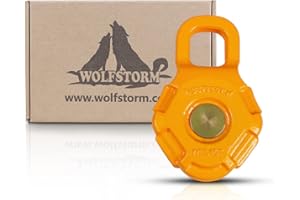 WOLFSTORM Snatch Block–77000 lbs Maximum Breaking Strength, 33000 lbs Working Load–Winch Pulley for 3/8’’ Synthetic Rope/Cable, Double/Triple Winch Capacity-Best Off-Road Recovery Accessories (Orange)