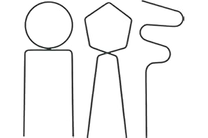 ROE & MOE Indoor Plant Stakes Set of 3 - Mini Trellis for Potted House Garden Plant Support for Hoya, Flower, Pothos, Ivy, Vines, Monstera (Geometrical Design, Black)