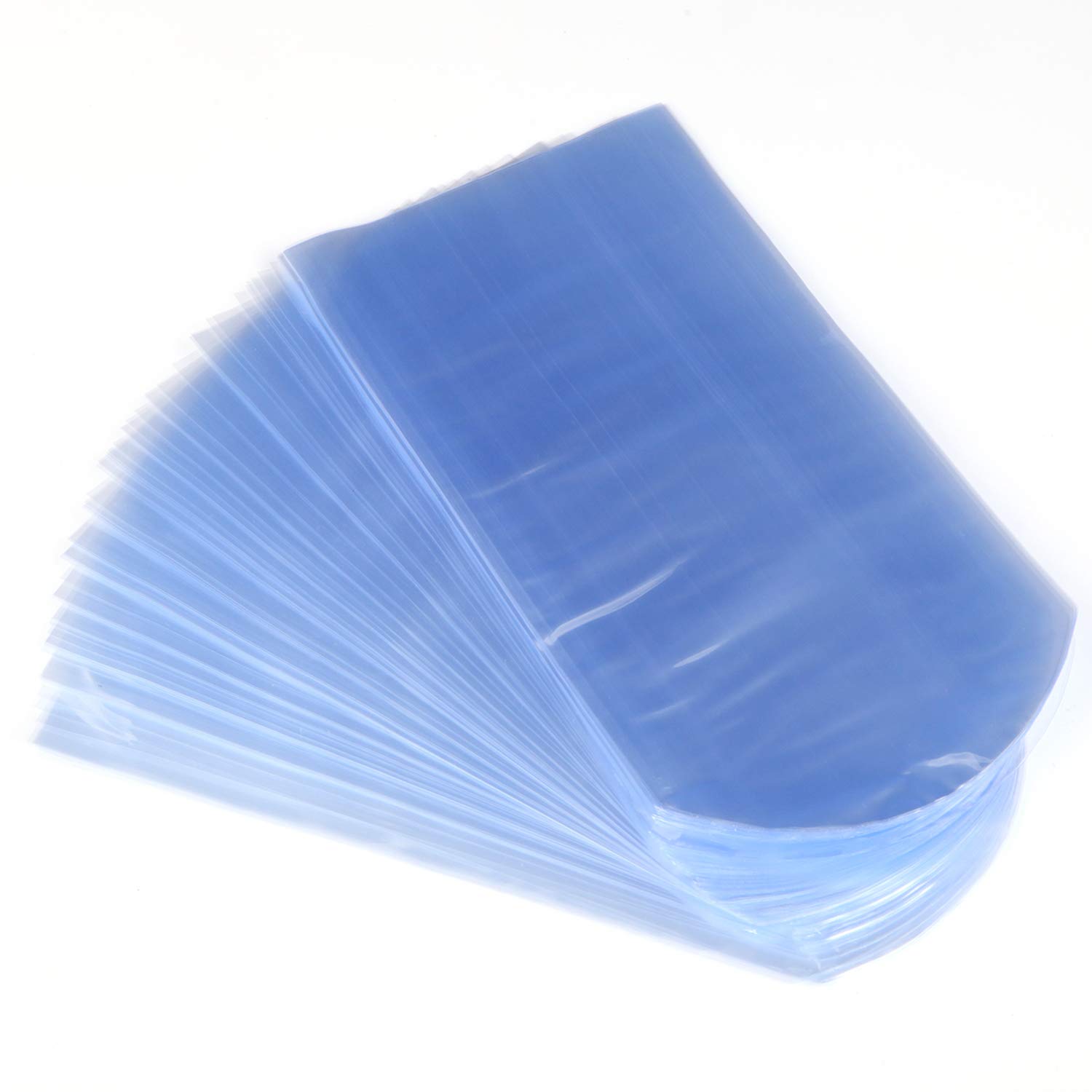 Round Shrink Wrap Bags,100 Pcs 4x8 Inches Clear PVC Heat