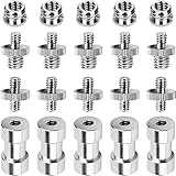 Anwenk 1/4 to 3/8 Screw Adapter Converter Threaded Screws Adapter Spigot Screw Mount Set for Camera Tripod Monopod Ballhead Flash Light Stand Shoulder Rig