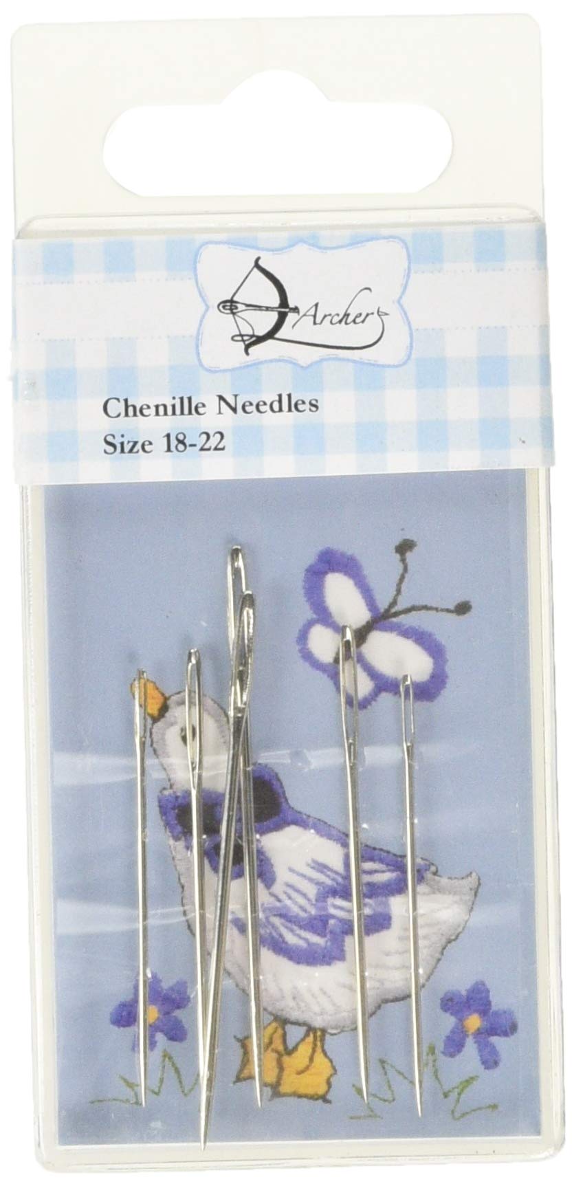 Archer AR1024 Tapestry Hand Sewing Needles Size 18-22, Metal, Silver, 10 x 5 x 1 cm