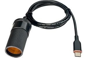 DSD TECH MagicConn SH-CP12M USB-C to 12V Cigarette Lighter Adapter for Car Recorder GPS